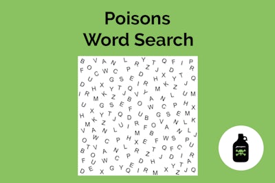 Poisons Word Search