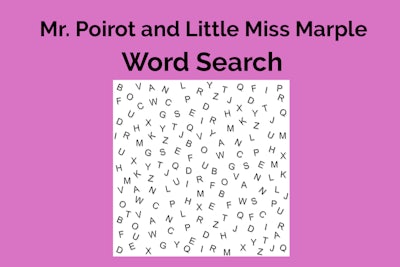 Wordsearch Thumbnail Mr Poirot Little Miss Marple